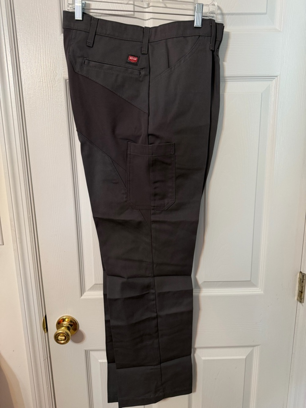 Men’s Black  Grey Cargo Work Pants with Utility Pocket